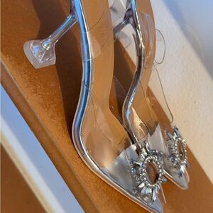 Elegant Silver Women's Heels